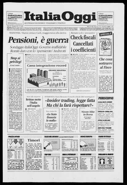 Italia oggi : quotidiano di economia finanza e politica